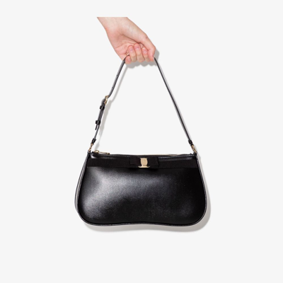 Ferragamo Viva Bow Mini Shoulder Bag In Black