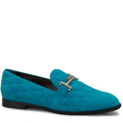 Tod's Loafer In Suede In Green