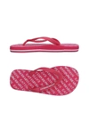 Emporio Armani Toe Strap Sandals In Fuchsia