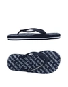 Emporio Armani Toe Strap Sandals In Dark Blue
