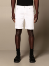 Dondup Mid-rise Denim Shorts In White