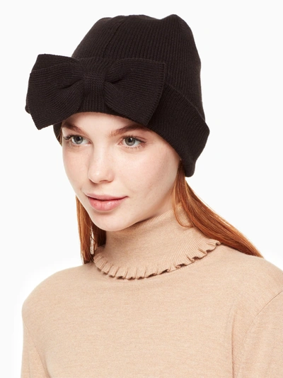 Kate Spade Bow Beanie In Black | ModeSens