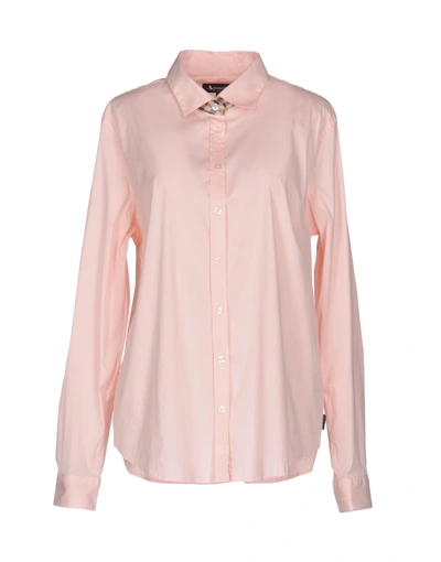 Aquascutum Solid Color Shirts & Blouses In Pink