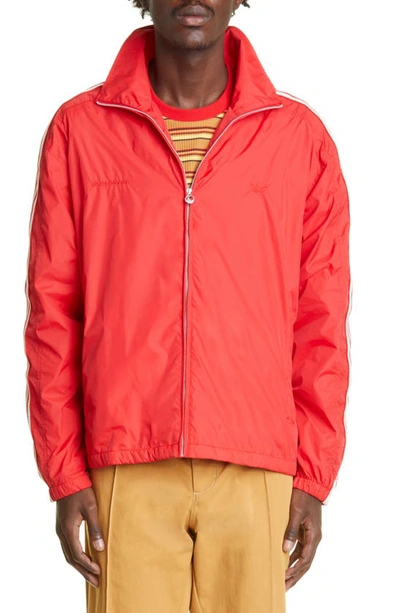 Adidas X Wales Bonner Trefoil-logo Shell Jacket In Red