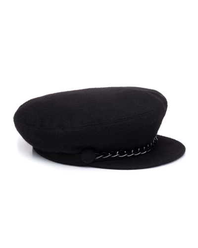 Eugenia Kim Marina Cashmere Marine Cap In Black