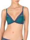 Natori Foundations Feathers Lace Contour Bra In Blue Green
