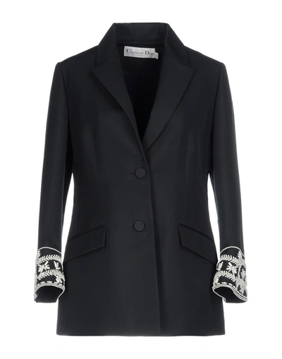 Dior Suit Jackets In Dark Blue