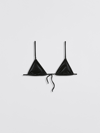Filippa K Triangle Bikini Top In Black Velvet