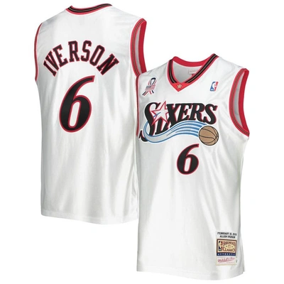 Mitchell & Ness Allen Iverson White Eastern Conference Hardwood Classics 2002 Nba All-star Game Auth