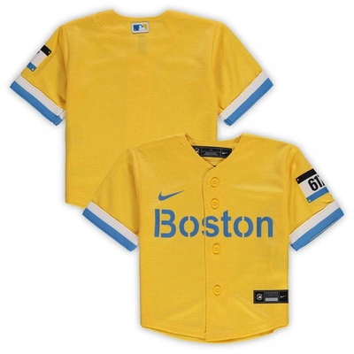 Nike Babies' Infant  Gold Boston Red Sox Mlb City Connect Replica Jersey