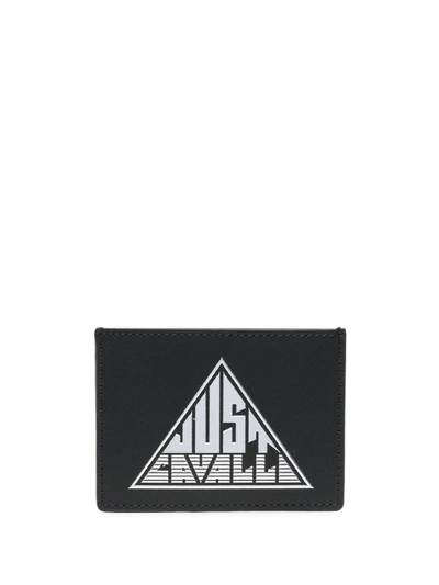 Just Cavalli Logo-print Cardholder In Schwarz
