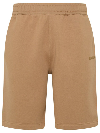 Burberry Raphael Logo-embossed Cotton-jersey Shorts In Beige