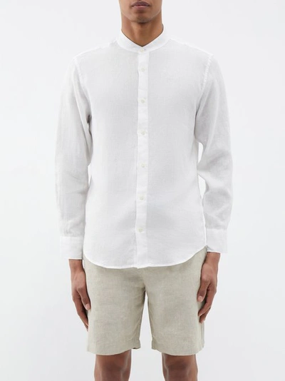 Frescobol Carioca Linen Jorge Shirt In White