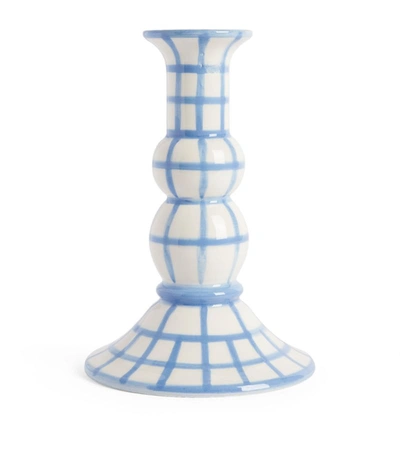 Vaisselle Lumiere Candle Holder (21cm) In Blue