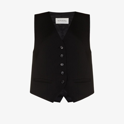 The Frankie Shop Gelso Single-breasted Waistcoat In Black