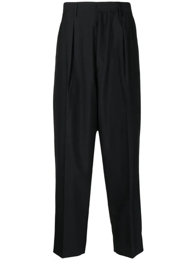 Bape Black *a Bathing Ape® Mid-rise Straight-leg Trousers In Schwarz