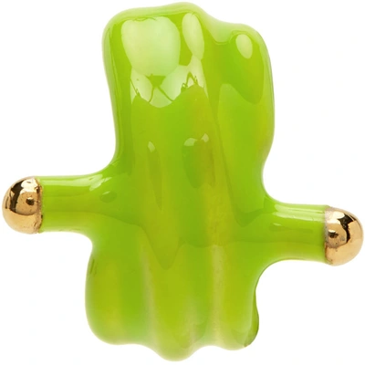 Marshall Columbia Ssense Exclusive Green Alan Crocetti Edition Double Knot Ear Cuff