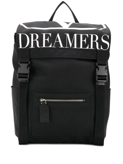 Valentino Garavani Vlogo Dreamers Nylon Backpack In Black