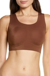 True & Co. True Body Lift Wireless Bra In Chestnut