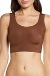 True & Co. True Body Scoop Neck Bralette In Chestnut