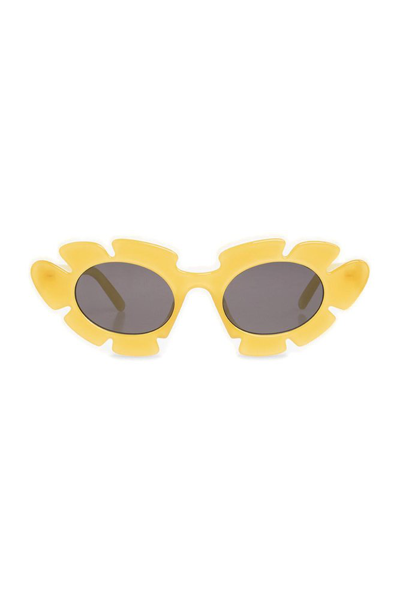 Loewe 47mm Tinted Oval Sunglasses In Giallo/grigio