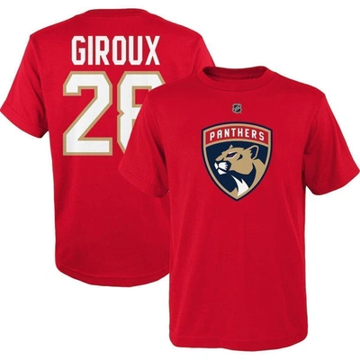Outerstuff Kids' Youth Claude Giroux Red Florida Panthers Name & Number T-shirt