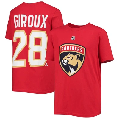Outerstuff Kids' Big Boys Claude Giroux Red Florida Panthers Name And Number T-shirt