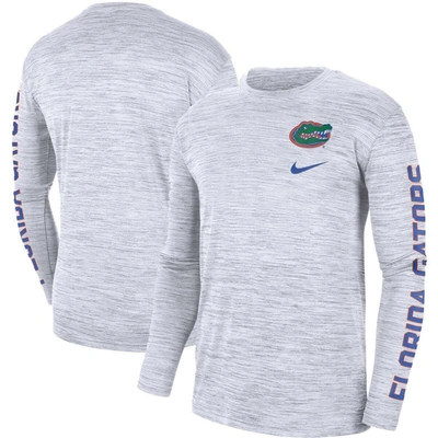 Nike White Florida Gators Velocity Legend Team Performance Long Sleeve T-shirt