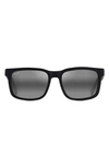 Maui Jim Stone Shack 55mm Polarizedplus2® Square Sunglasses In Matte Black