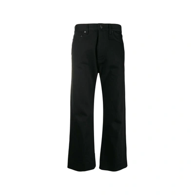 Balenciaga Men's Cropped Slim-fit Jeans In 1029 Rubber Black