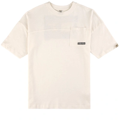Garcia Kids' Branded T-shirt Off-white In Cream