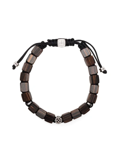 Tateossian Ebony Gear Bracelet In Brown