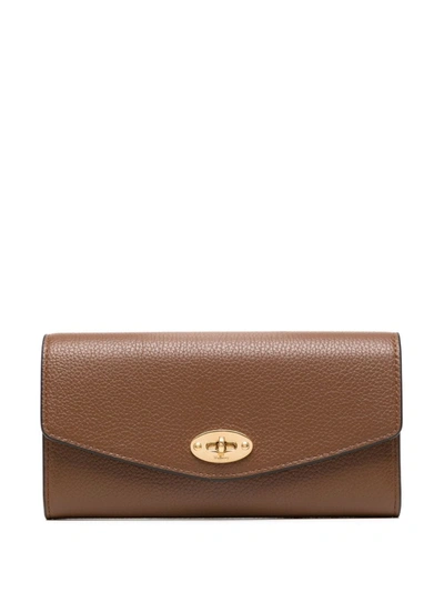 Mulberry Darley Leather Wallet In Braun