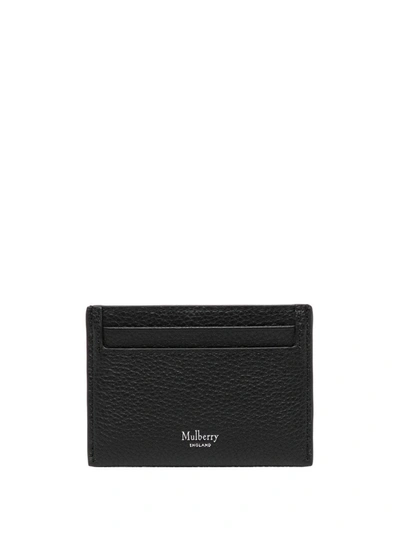 Mulberry Logo-embossed Slim Cardholder In Black