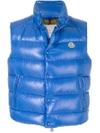 Moncler Tib Padded Gilet In Blue