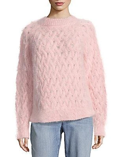 Balmain Long Sleeve Sweater In Rose