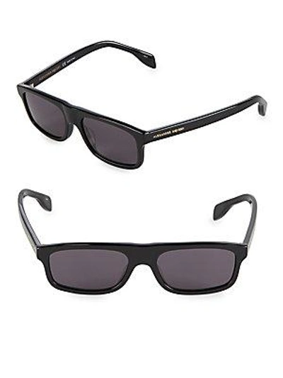 Alexander Mcqueen 51mm Rectangle Sunglasses In Black
