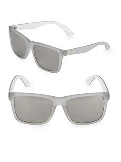 Puma 56mm Square Sunglasses In Matte Silver