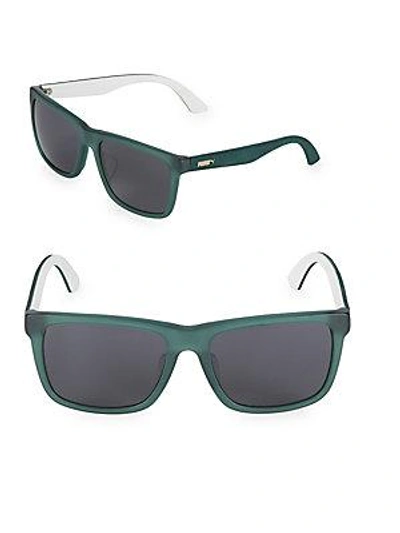 Puma 56mm Square Sunglasses In Green