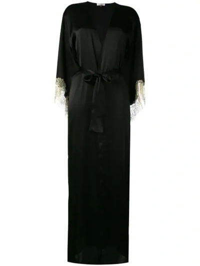 Gilda & Pearl Gina Full Length Kimono In Black