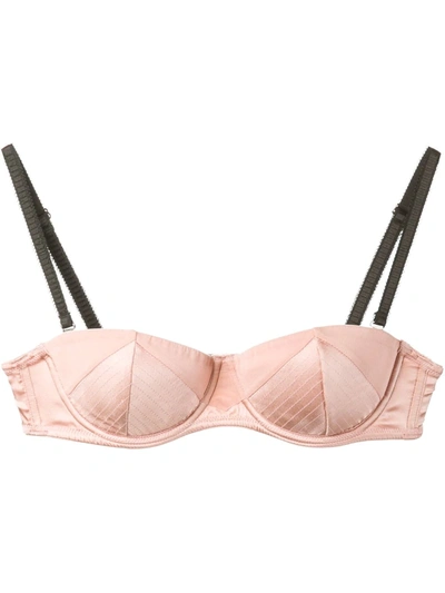 Fleur Du Mal Topstitch Convertible Bra In Pink