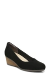 Dr. Scholl's Women's Be Ready Wedge Pumps Women's Shoes In Black Microfiber