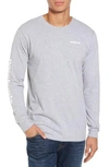 Patagonia Long Sleeve Logo T-shirt In Drifter Grey