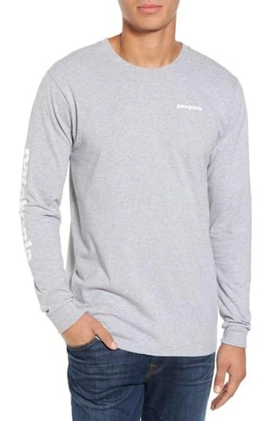 Patagonia Long Sleeve Logo T-shirt In Drifter Grey