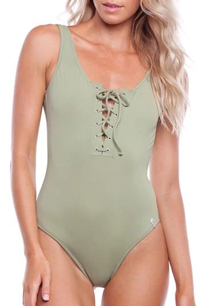 Rhythm Sunchaser One-piece Swimsuit In Palm