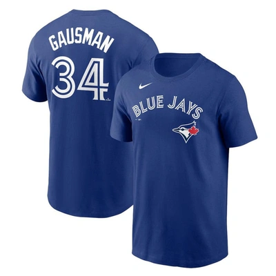 Nike Men's  Kevin Gausman Navy Toronto Blue Jays Name And Number T-shirt
