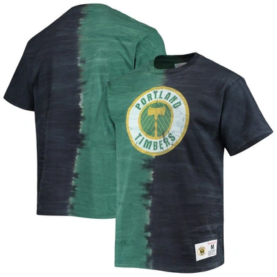 Mitchell & Ness Men's  Green Portland Timbers Vertical Tie-dye Top