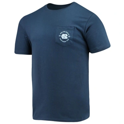 Southern Tide Men's  Navy North Carolina Tar Heels Game Day Mosaic Fish T-shirt