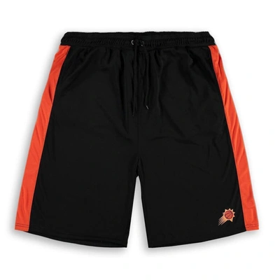Fanatics Men's  Black, Orange Phoenix Suns Big And Tall Performance Shorts