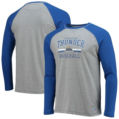 Boxercraft Royal/heathered Gray Trenton Thunder Long Sleeve Baseball T-shirt